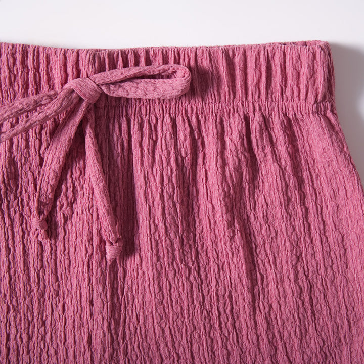 Girls Crinkle Knit Top And Pants Set