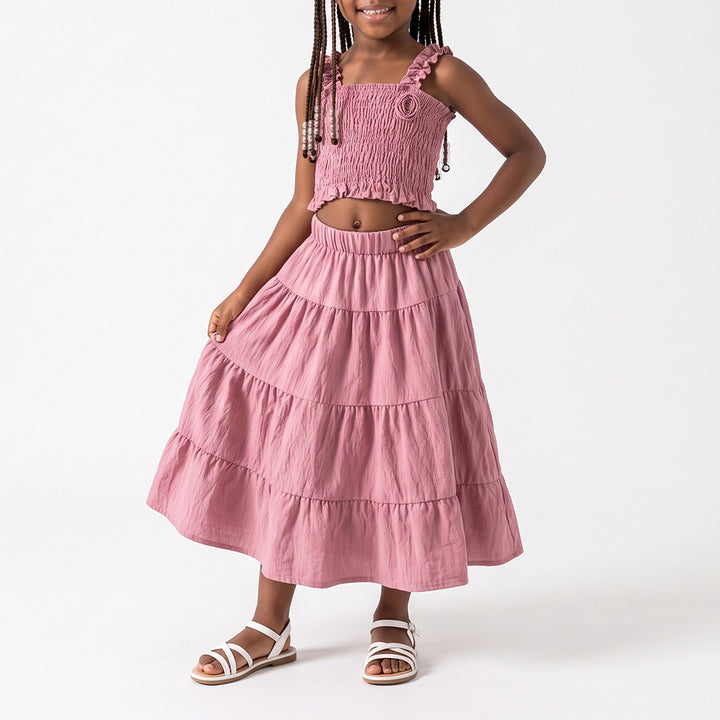 Girls Top And Skirt Set