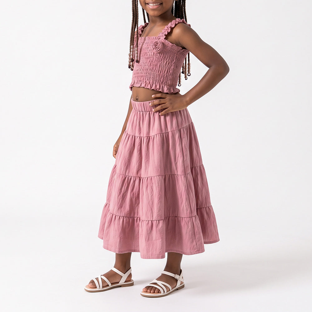 Girls Top And Skirt Set