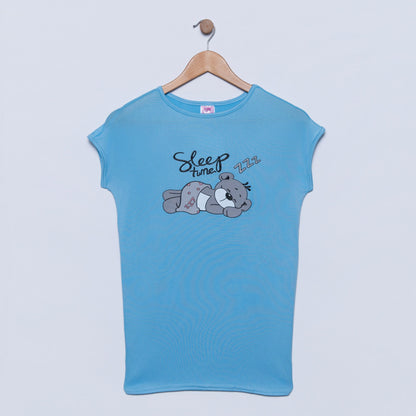 Girls Blue Pyjama Sleep Shirt