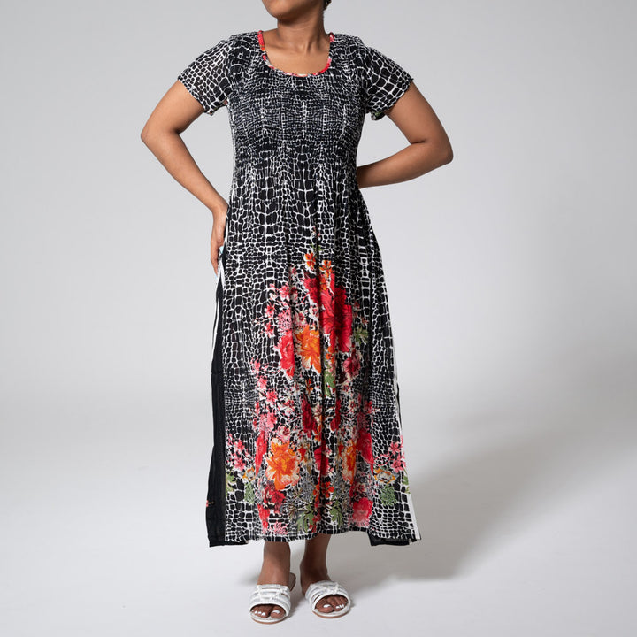 Smocking Edit Printed Dress