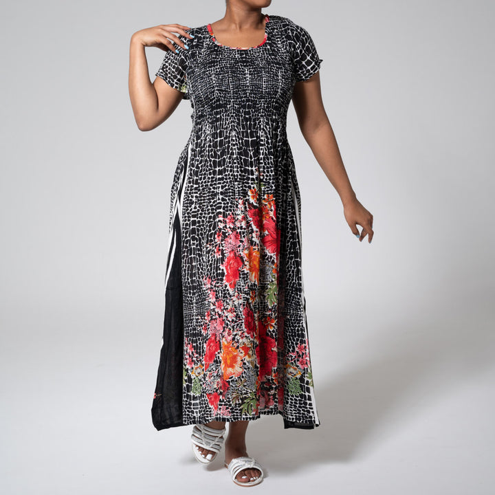 Smocking Edit Printed Dress