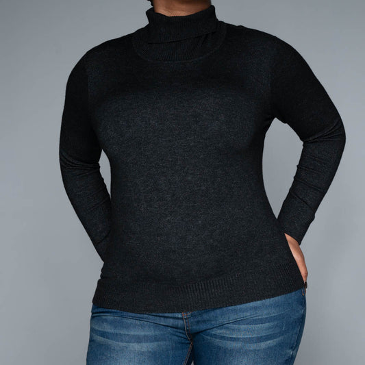 Black Plain Poloneck