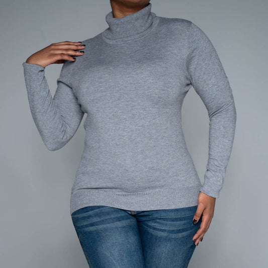 Grey Plain Poloneck