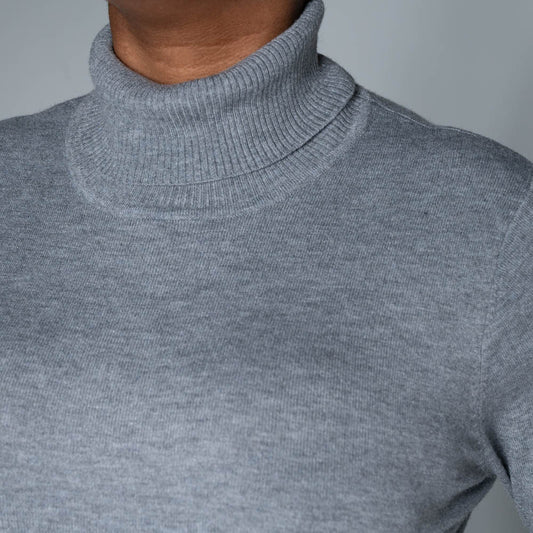 Grey Plain Poloneck
