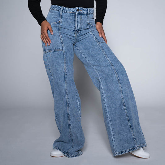 Wide Leg Denim Jeans