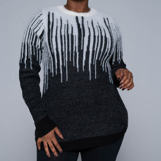 Black Acrylic Feather Jumper