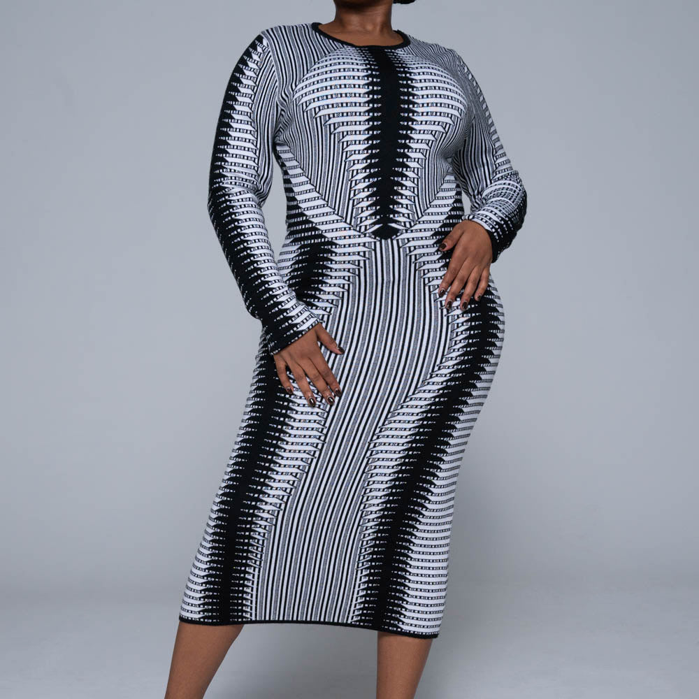 Ladies Jacquard Dress – Fashion World ZA