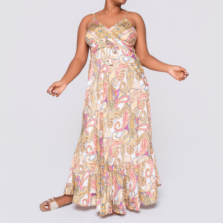 Ladies Strappy Printed Stone Dress