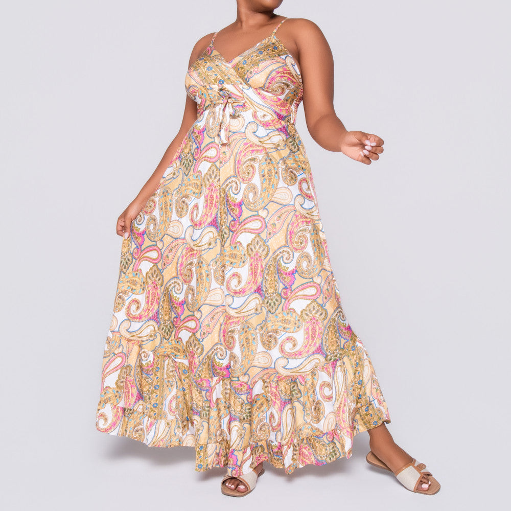 Ladies Strappy Printed Stone Dress