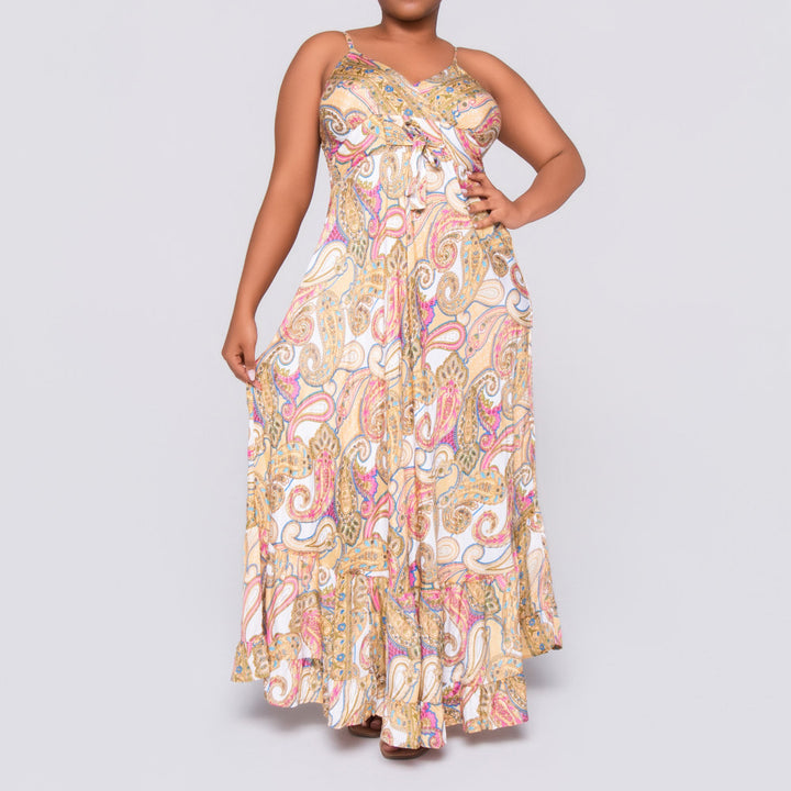 Ladies Strappy Printed Stone Dress