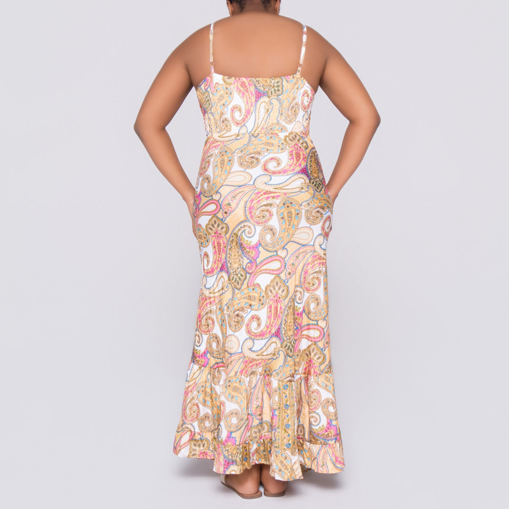 Ladies Strappy Printed Stone Dress