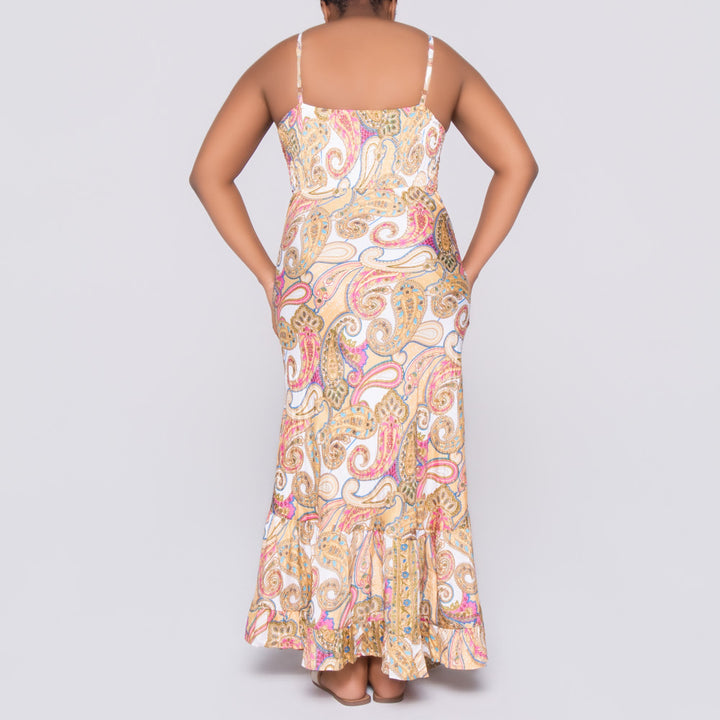 Ladies Strappy Printed Stone Dress