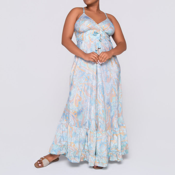 Ladies Aqua Strappy Dress