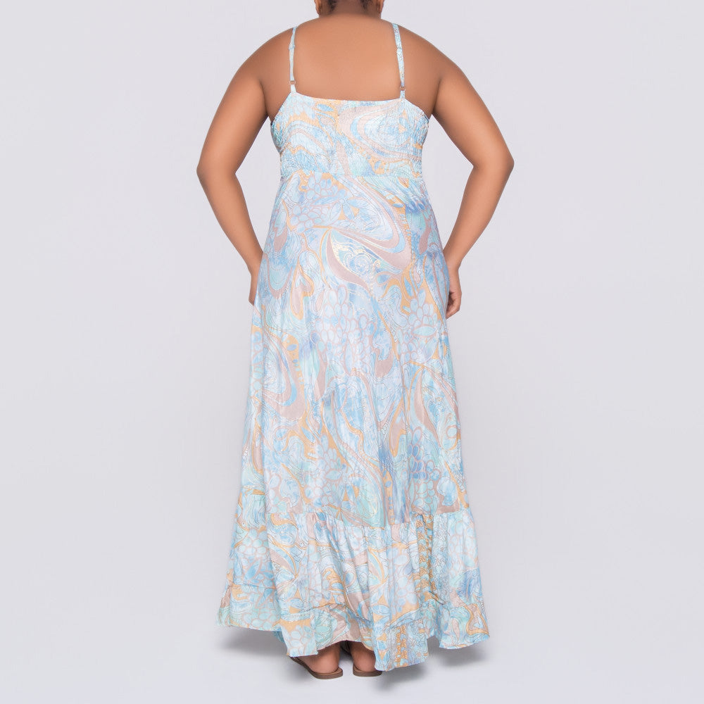 Ladies Aqua Strappy Dress