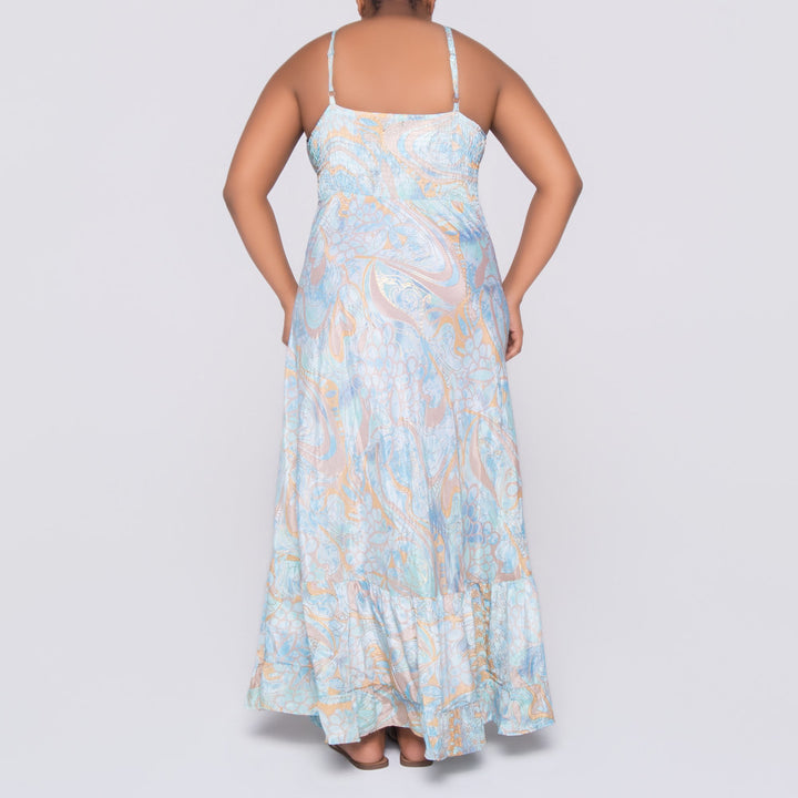 Ladies Aqua Strappy Dress