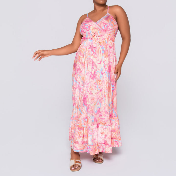 Ladies Coral Strappy Dress