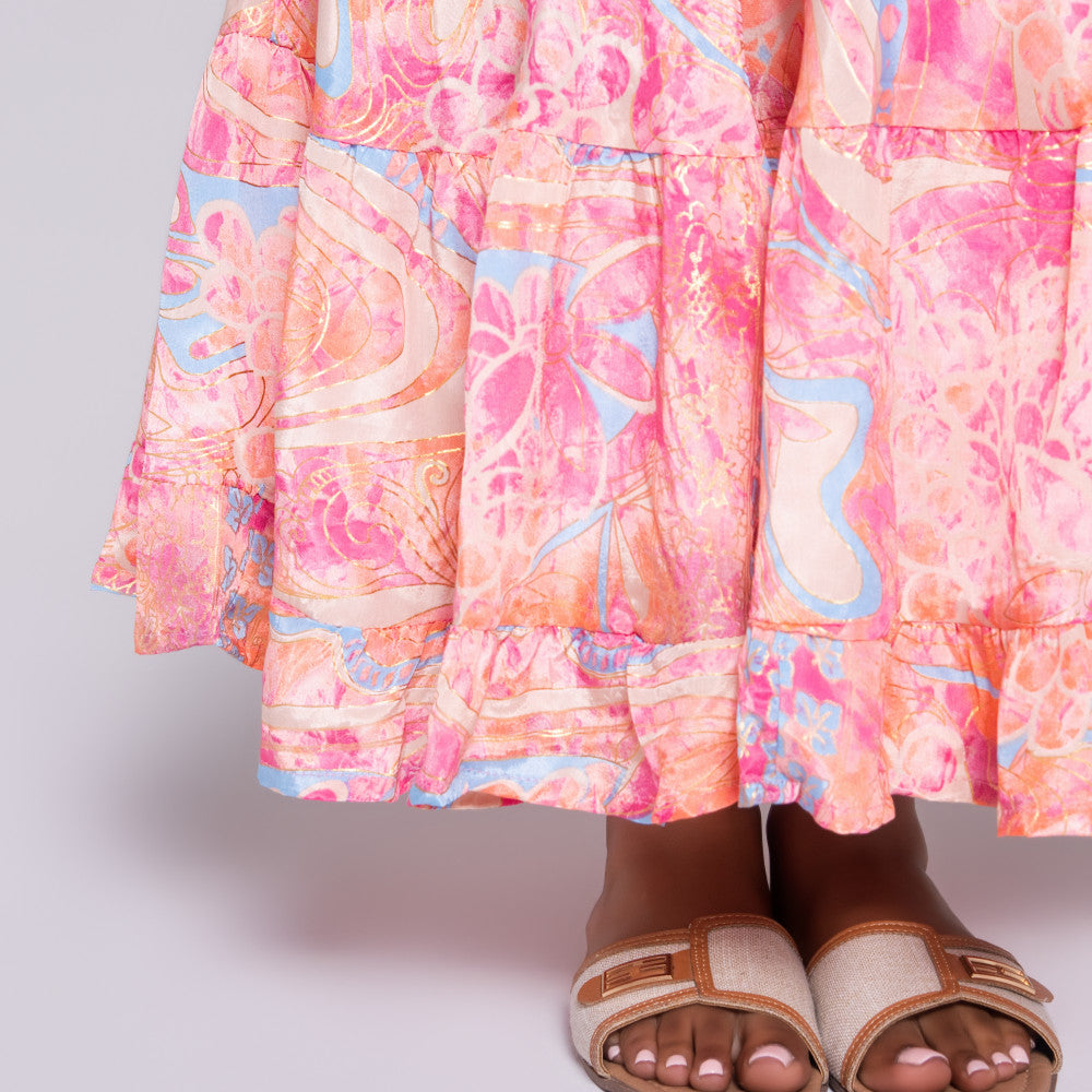 Ladies Coral Strappy Dress