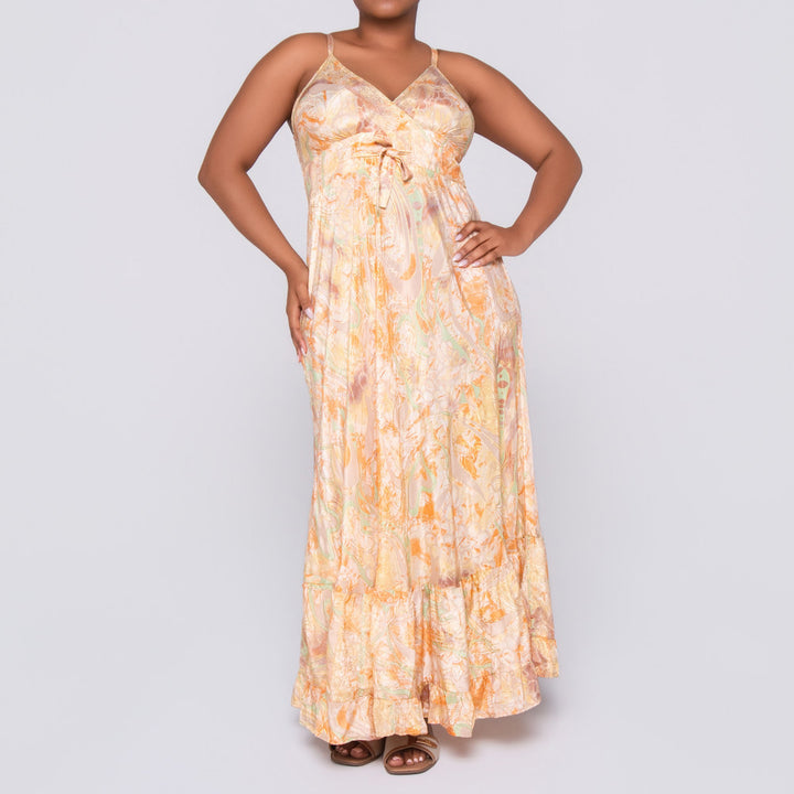Ladies Yellow Strappy Dress