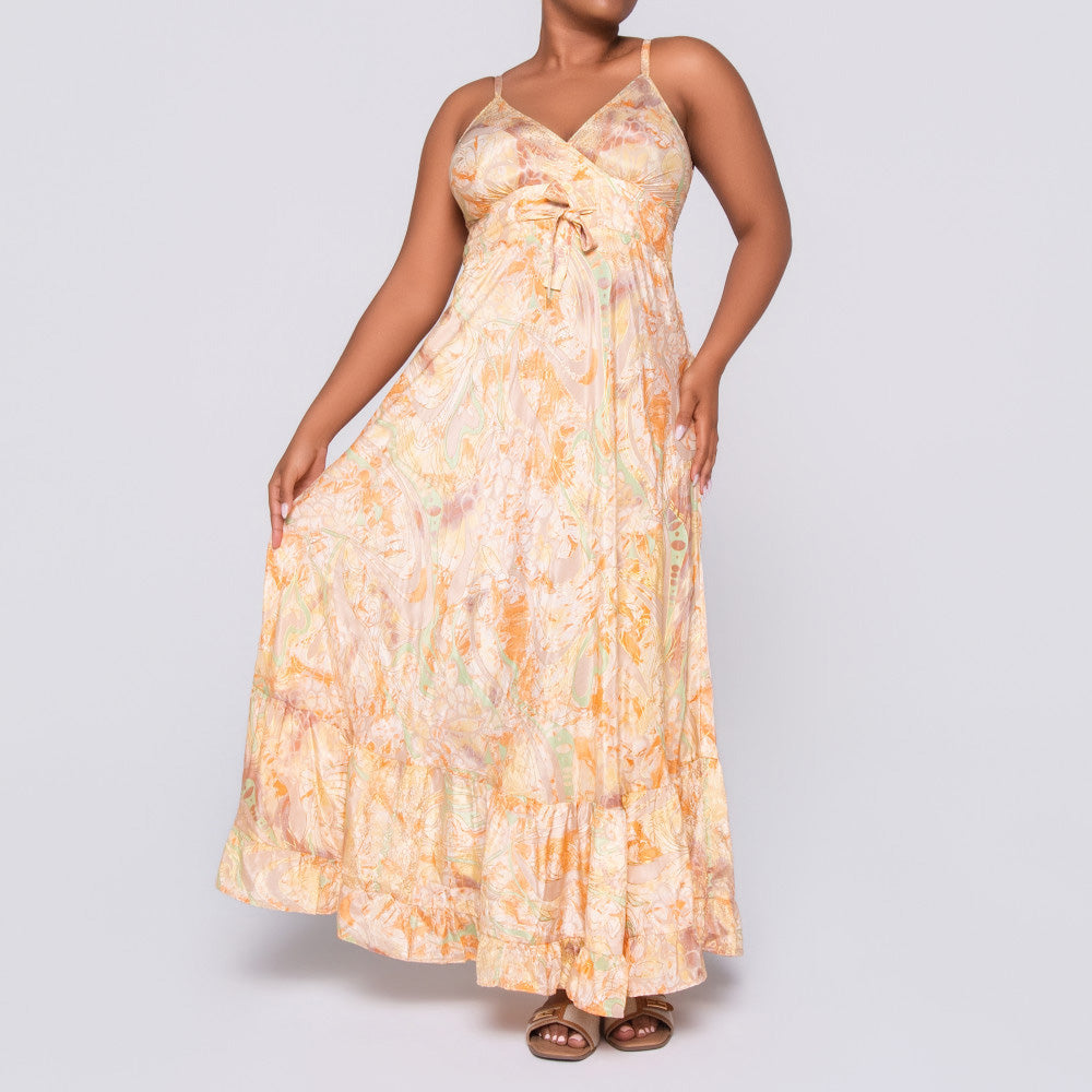 Ladies Yellow Strappy Dress