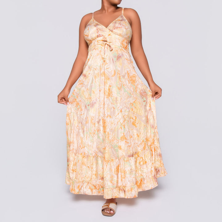 Ladies Yellow Strappy Dress