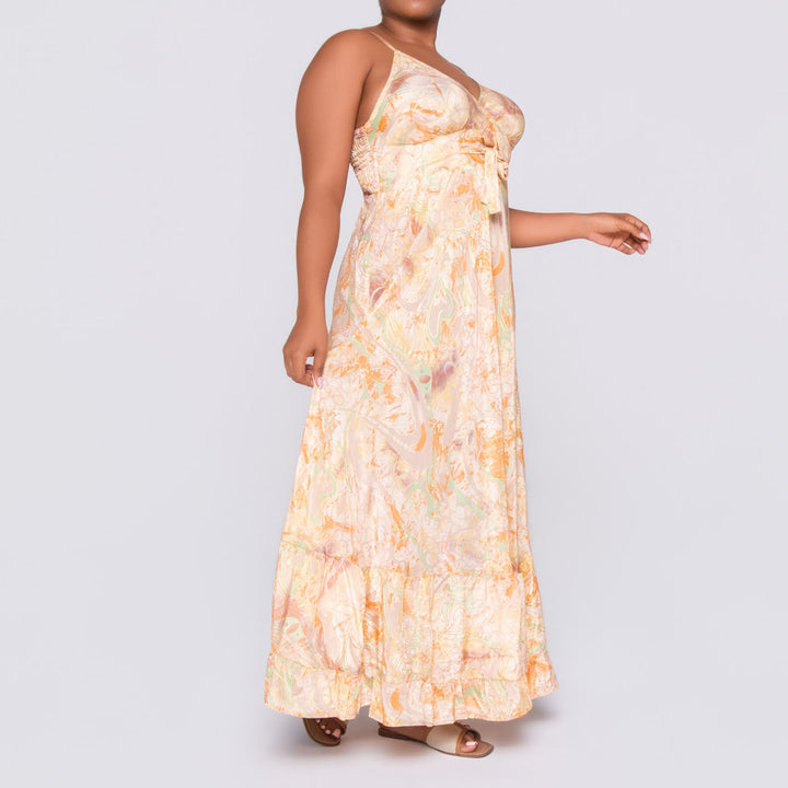 Ladies Yellow Strappy Dress