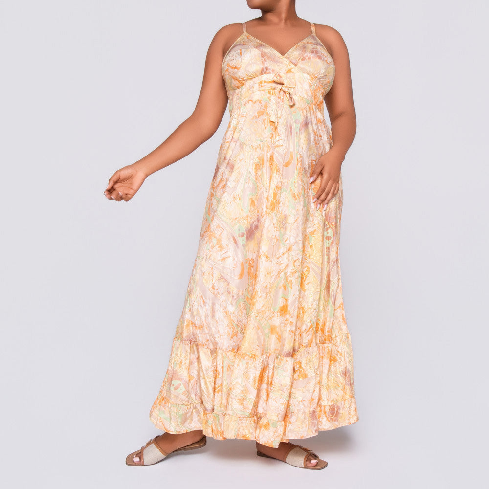 Ladies Yellow Strappy Dress