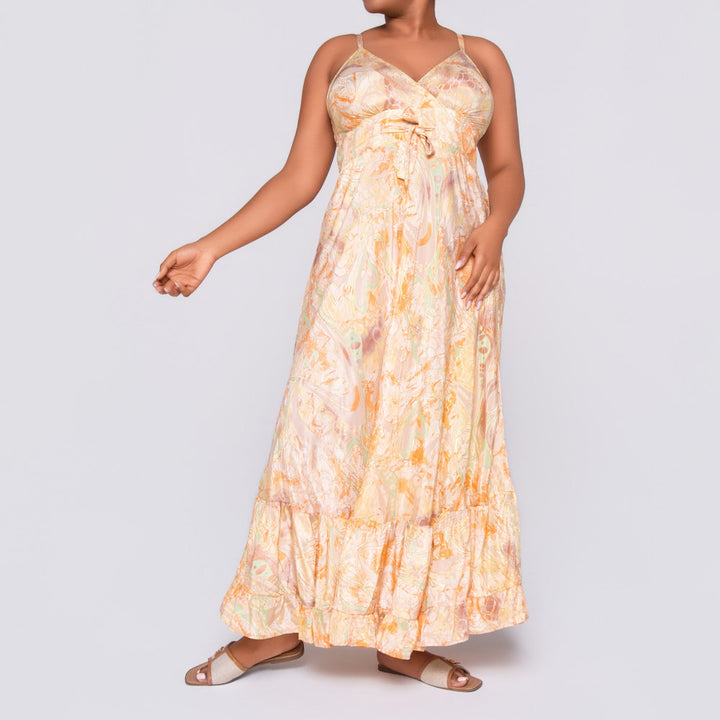 Ladies Yellow Strappy Dress