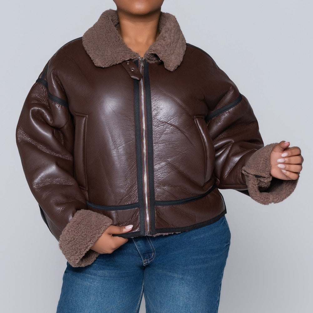 Ladies Bonded Brown Jacket