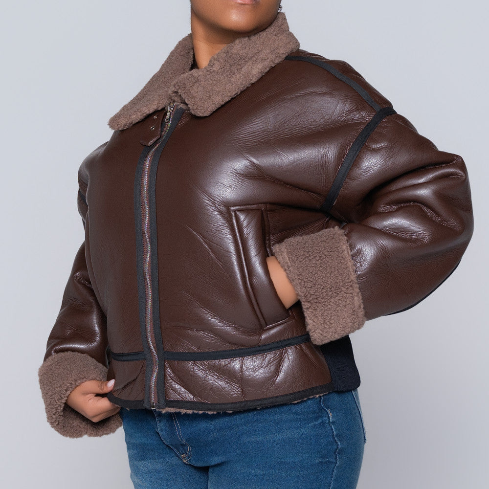 Ladies Bonded Brown Jacket