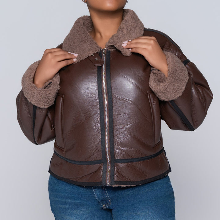 Ladies Bonded Brown Jacket