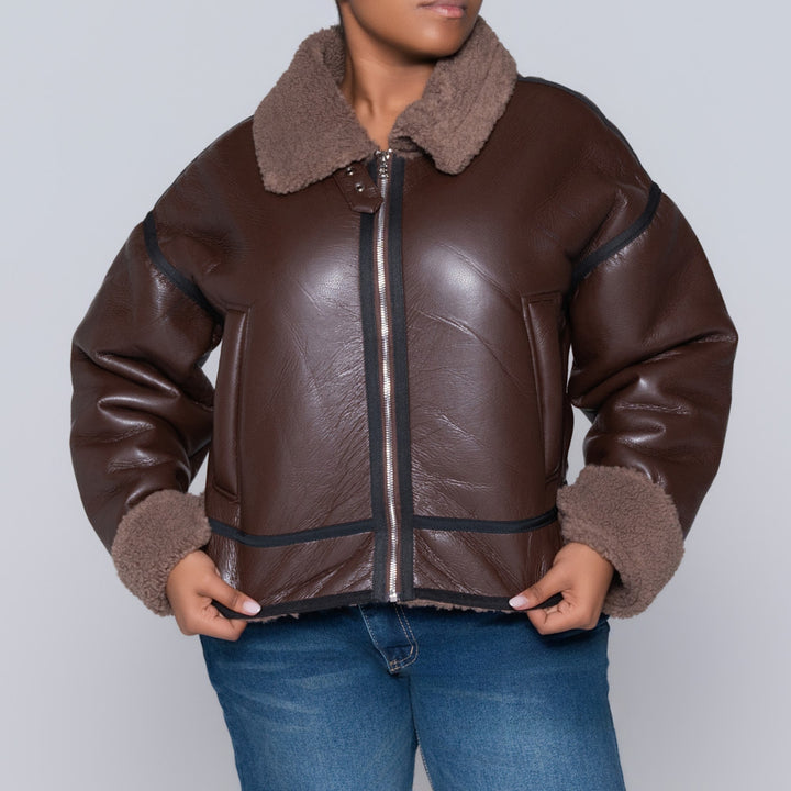 Ladies Bonded Brown Jacket