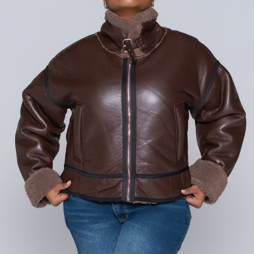 Ladies Bonded Brown Jacket – Fashion World ZA