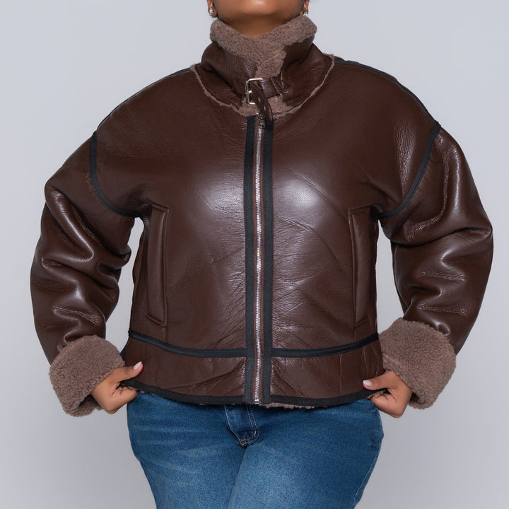 Ladies Bonded Brown Jacket
