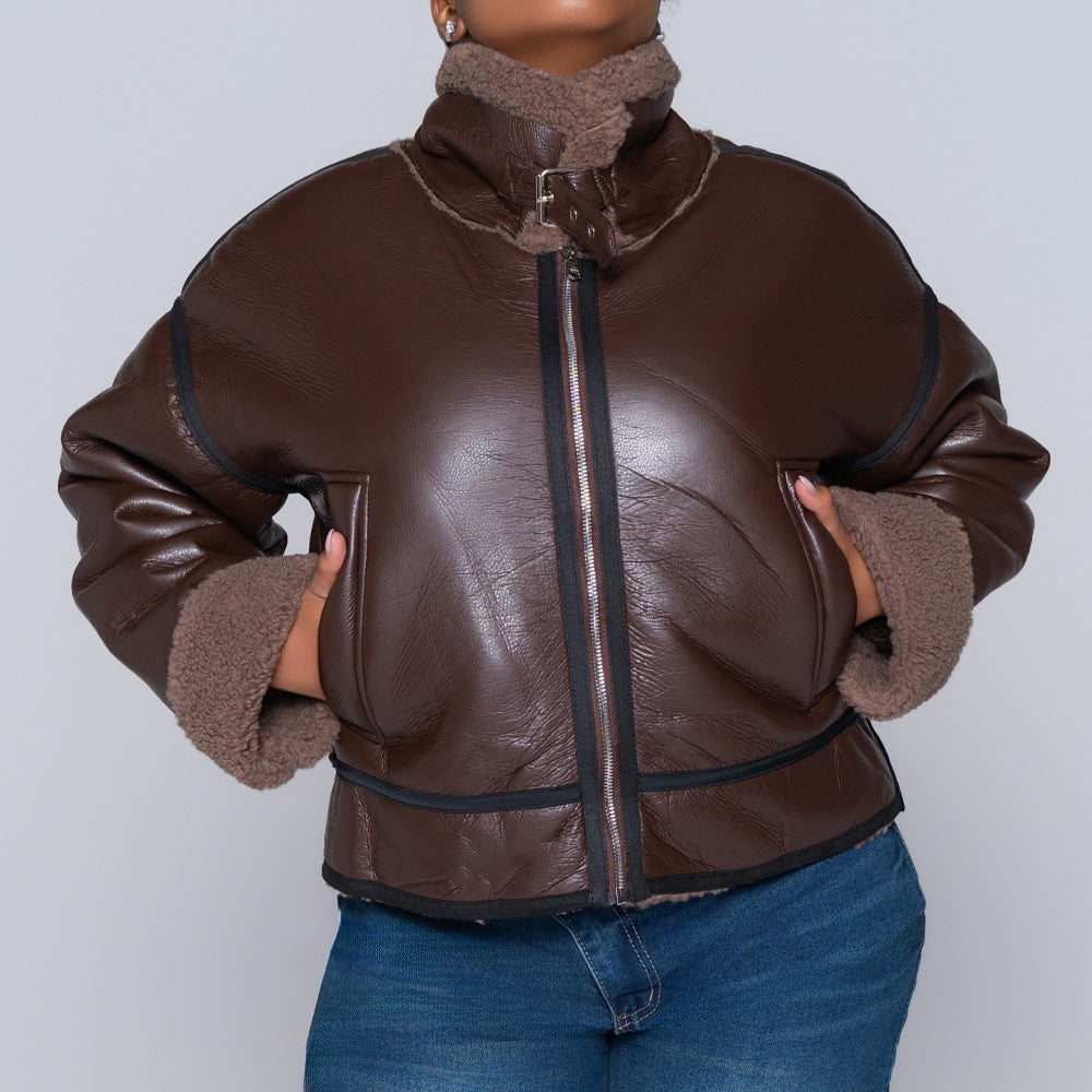 Ladies Bonded Brown Jacket
