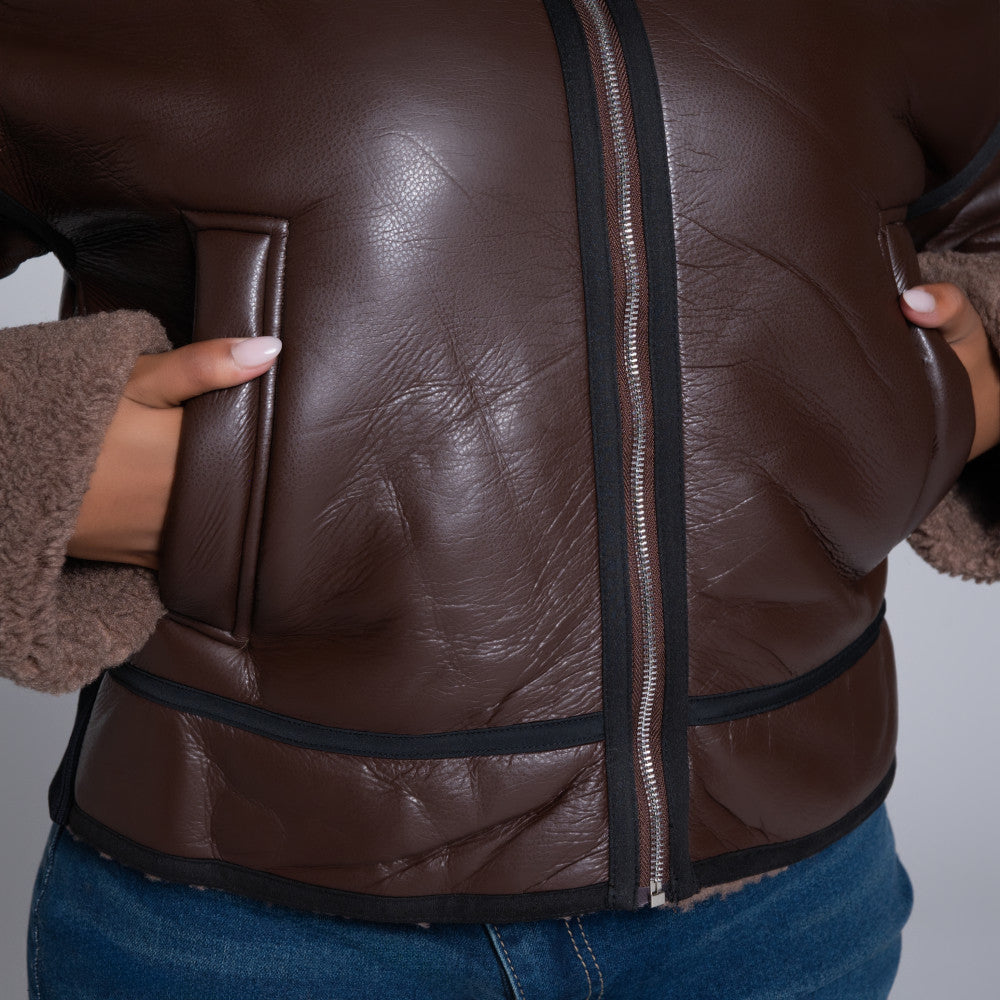 Ladies Bonded Brown Jacket