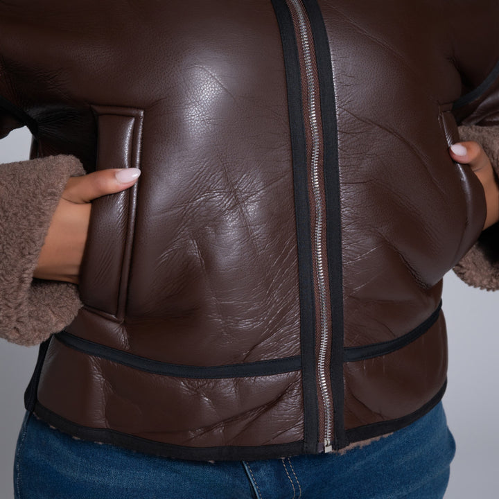 Ladies Bonded Brown Jacket