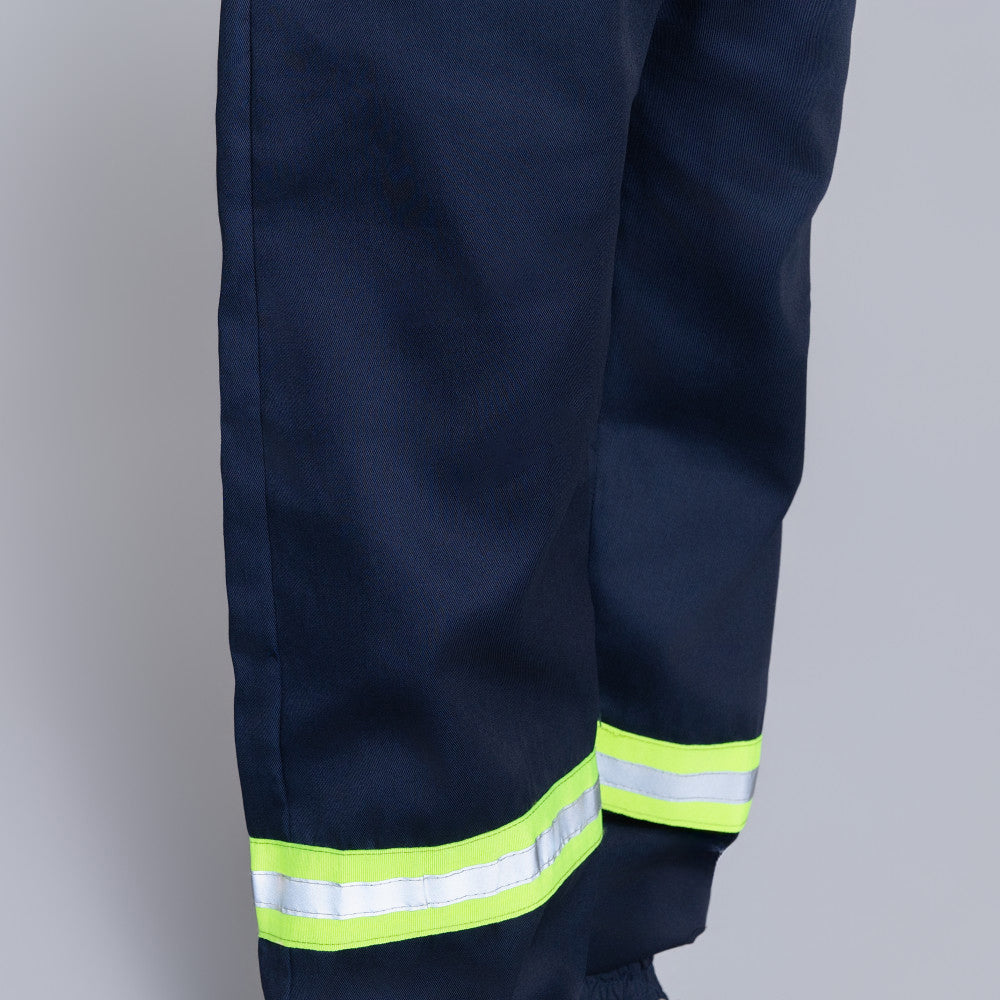 Mens Twill Green Tape Navy Worksuit