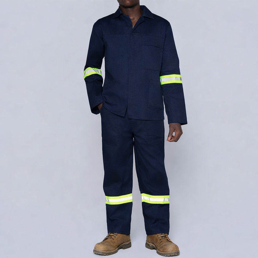Mens Top And Pants Navy Worksuit