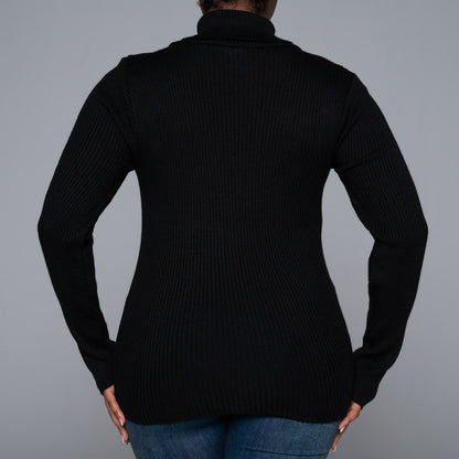 Black Rib Poloneck
