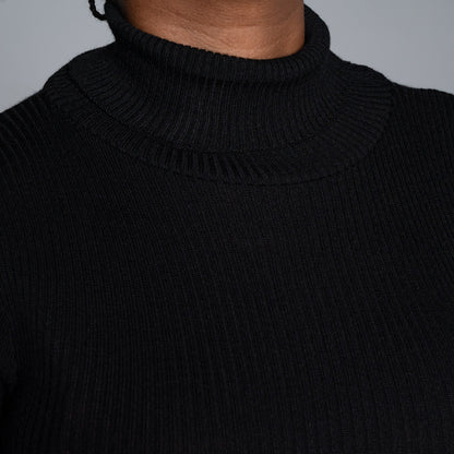 Black Rib Poloneck