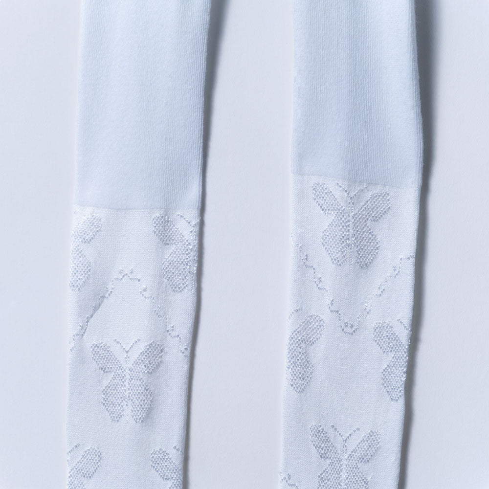 Girls White Party Leggings