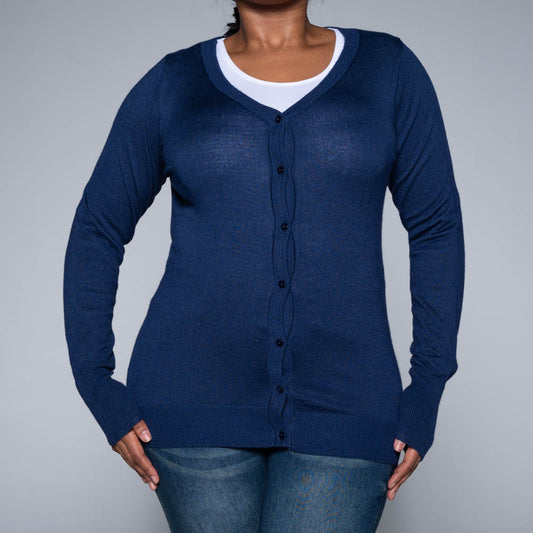 Navy Long Sleeve Cardigan