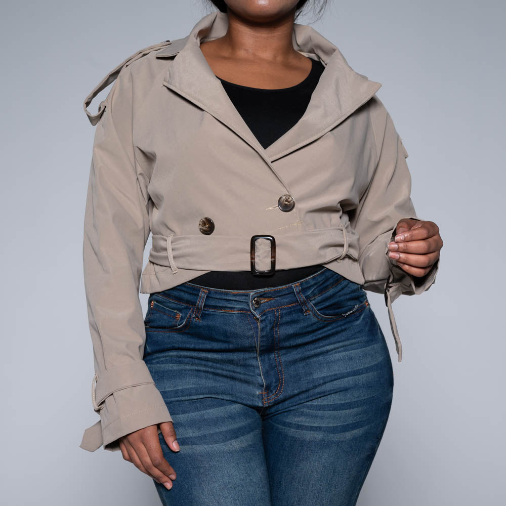 Mocca Tie-Belt Jacket