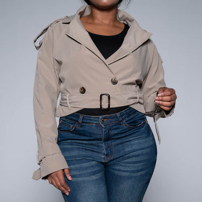 Mocca Tie-Belt Jacket