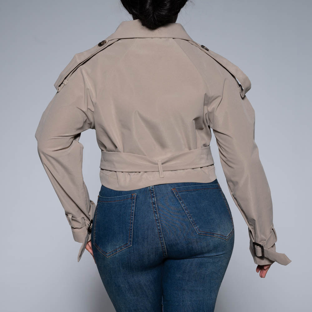 Mocca Tie-Belt Jacket