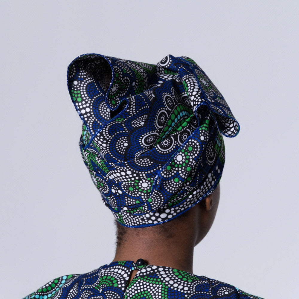 Blue Ethnic Print Dress