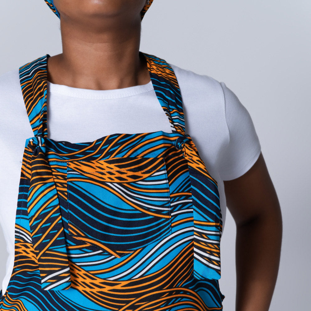 Blue Ethnic Print Jumpsuit