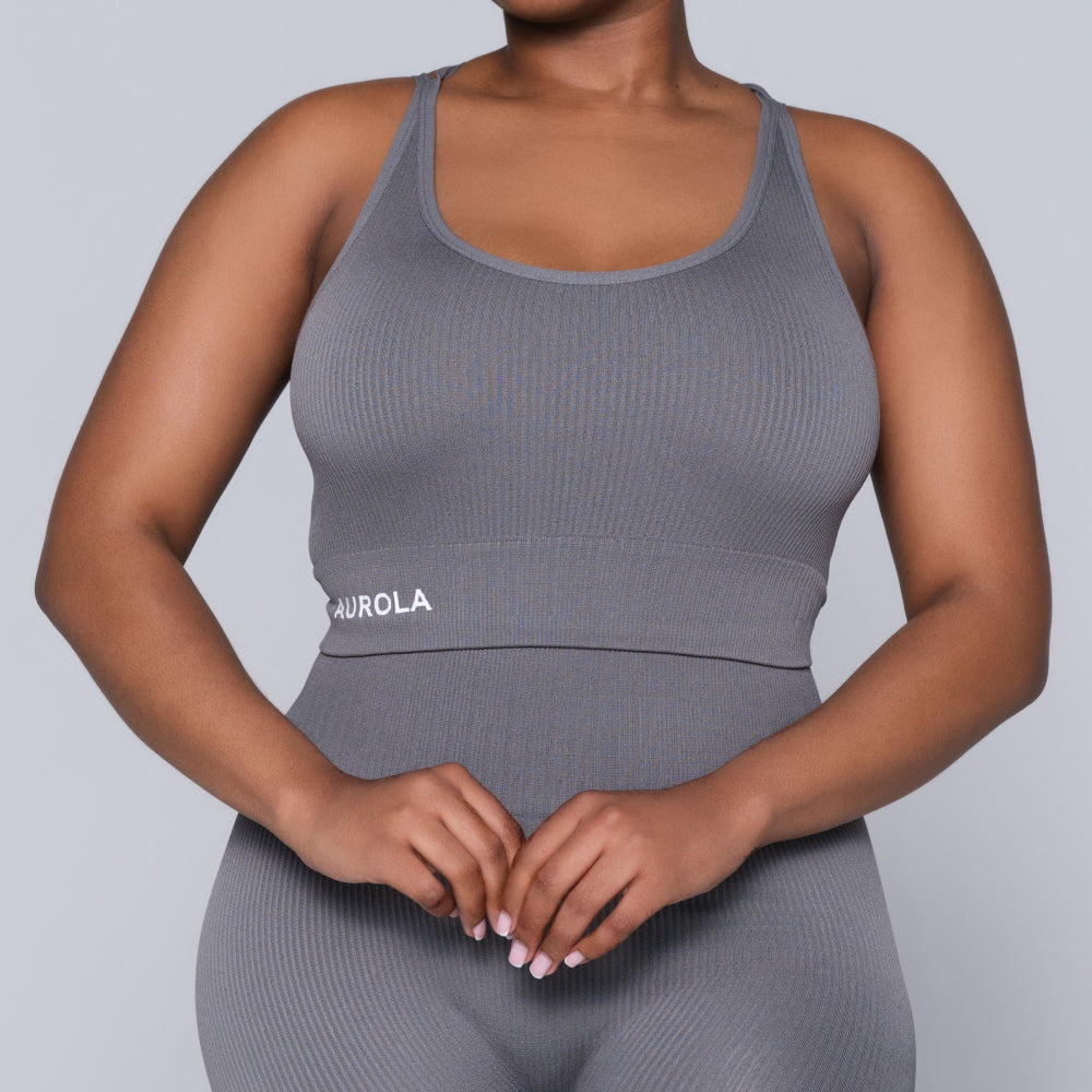 Grey Active Wear Gym Top