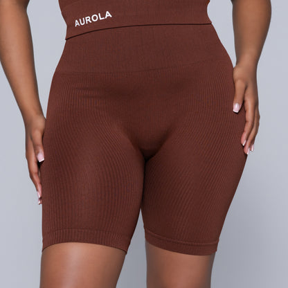 Brown Active Wear Gym Shorts
